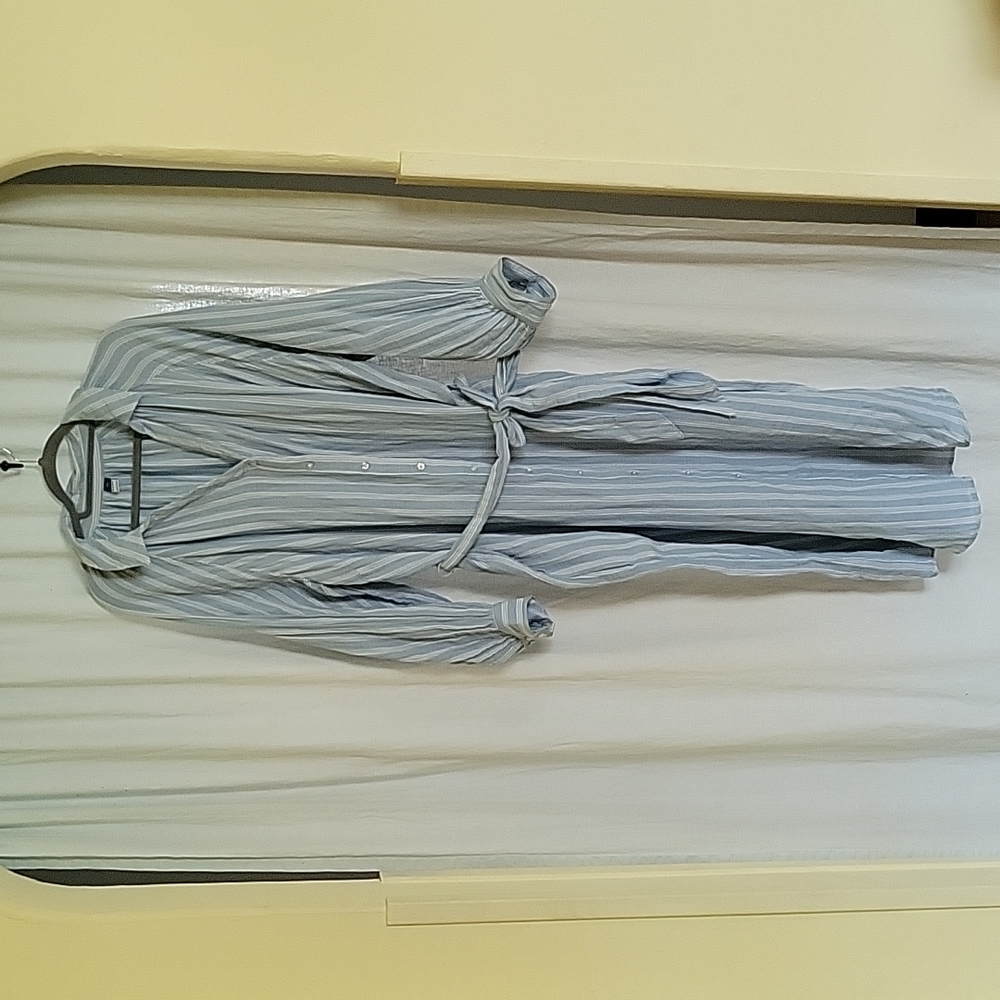 Old Navy Long-Sleeve Waist-Defined Striped Midi Dress Size XXL